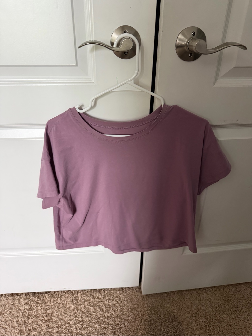 Lululemon Athletica Cropped Tee In Mauve